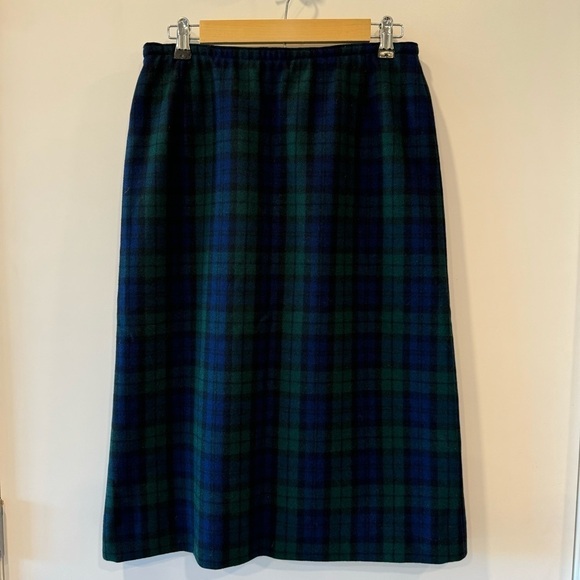 Pendleton Vintage Wool Plaid Pencil Skirt size 16 - Picture 1 of 15